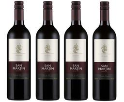 Kit 4 Un Vinho San Martin Bordô Suave 750 ml