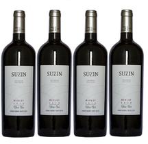 Kit 4 Un Vinho Suzin Merlot 750 ml