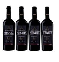 Kit 4 Un Vinho Tinto Suave Seleção Pérgola 1 L