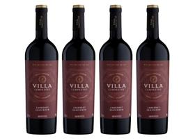 Kit 4 Un Vinho Villa Campestre Cabernet Sauvignon Reservado 750 ml