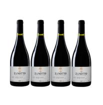 Kit 4 Un Vinho Zanotto Tinto Seco Syrah 750 ml