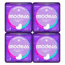 Kit 4 und Absorvente Modess Suave Com Abas c/ 8 un