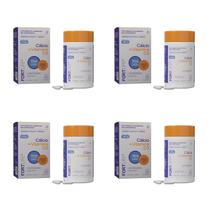 Kit 4 Und Cálcio + Vitamina D3 1600mg 60 Comprimidos FortLife Kit 4 Und Cálcio + Vitamina D3 1600mg 60 Comprimidos FortLife