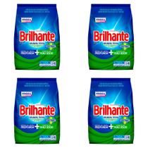 Kit 4 Und Detergente Brilhante Pó Higiene Total 1,6kg