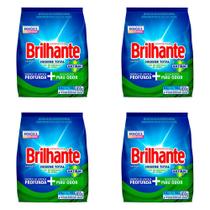 Kit 4 Und Detergente Brilhante Pó Higiene Total 400g