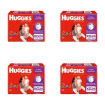 Kit 4 Und Fralda Huggies Disney Baby Roupinha Mega Tamanho Xg 24 Und