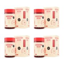 Kit 4 Und Gano derma Reishi 500mg 60 Cápsulas FortLife Suplemento Alimentar Kit 4 Und Gano derma Reishi 500mg 60 Cápsulas FortLife Suplemento Alimentar