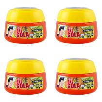 Kit 4 Und Gel Capilar Cola Vita Capili Extrema Fixação Laranja 180g