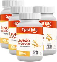 Kit 4 Und Levedo de Cerveja 400cps 500mg Apisnutri