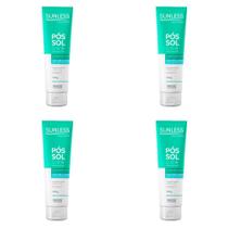 Kit 4 Und Loção Pós Sol Sunless Aloe Vera Camomila Perfume Suave 120g