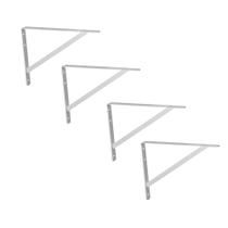 Kit 4 Und Mão Francesa Leve Aço 16,5X29Cm Branca Multivisão