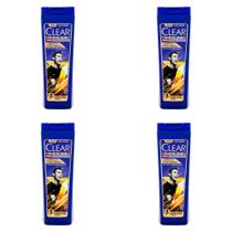 Kit 4 Und Shampoo Clear Anticaspa Limpeza Profunda 400ml