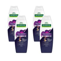 Kit 4 Und Shampoo Palmolive Naturals Pretos Melanina & Filtro Uv 350ml