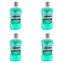 Kit 4 Und Solução Bucal Listerine Anti Cáries Zero Álcool Menta 500ml