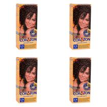 Kit 4 Und Tintura Cor & Ton 5.74 Marrom Acobreado Morena Radiante 50g