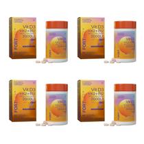 Kit 4 Und Vitamina D3 + K2 + B12 230mg Adulto 60 Comprimidos Mastigáveis FortLife Kit 4 Und Vitamina D3 + K2 + B12 230mg Adulto 60 Comprimidos Mastigáveis FortLife