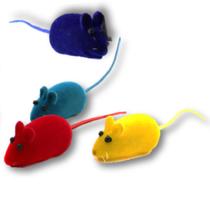 Kit 4 unds Ratinho Brinquedo para Gatos Mordedor Colorido - Squeaky Toys