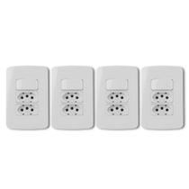 Kit 4 Uni MG B3 1 Int Simples 10A 250V + 2 Tom 2P+T 20A 4x2
