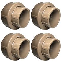 Kit 4 União 32mm X 1" Soldáveis Marrom Amanco