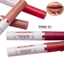 Kit 4 unid. Lip Gloss Color Shock Efeito Matte Cores 1,2,4 e 5