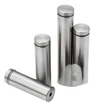 Kit 4 Unid Prolongador 25X100 Inox Suporte Vidro, Mad Painel