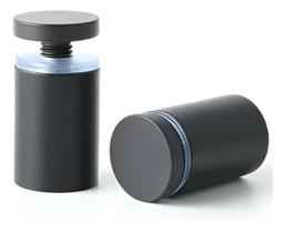 Kit 4 Unid Prolongador 25X50 Preto Inox Suporte Vidro Painel