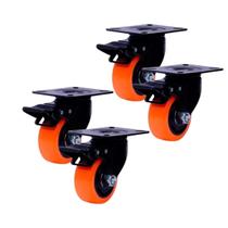 Kit 4 unid - rodízio gir.312 roda bp c/rol.esf-lar(6595)