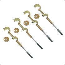 Kit 4 Unid Suporte Varão Comum Duplo Parede 19/28mm Dourado Kit 4 Unid Suporte Varão Comum Duplo Parede 19/28mm Dourado