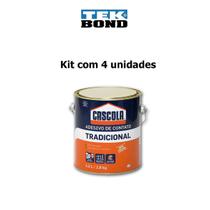 Kit 4 Unidades Adesivo De Contato Tradicional S/ Toluol 2,8Kg Cascola