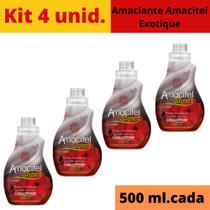 kit 4 unidades Amaciante Amacitel Concentrado Exotique 500ml