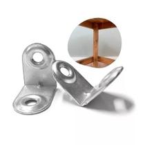 Kit 4 Unidades Cantoneira Metalica 20X20 Zincada para gavetas e movéis