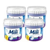 KIT 4 UNIDADES - Cotonete Hastes Flexíveis (MILI) - Frasco com 150 Unidades KIT 4 UNIDADES - Cotonete Hastes Flexíveis (MILI) - Frasco com 150 Unidades