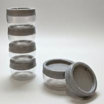 Kit 4 unidades de potes potinhos organizador gire trave 155ml kit porta temperos condimentos Cozinha Kit 4 unidades de potes potinhos organizador gire trave 155ml kit porta temperos condimentos Cozinha