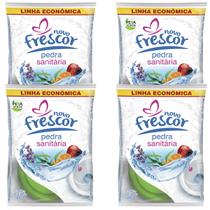 Kit 4 Unidades Detergente / Pedra Sanitária 18g Novo Frescor Vaso Sanitário