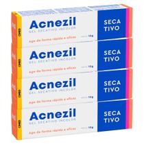 Kit 4 unidades Gel Secativo Antiacne Acnezil 10g