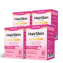 Kit 4 Unidades Hairskin Supreme D-Pantenol 60 Caps Maxinutri