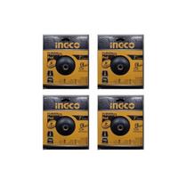 KIT 4 UNIDADES -INGCO DISCO DE BORRACHA COM FLANGE PARA POLITRIZ 7" (180MM) C/ tiras autocolantes P/BOINA E LIXA