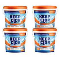 Kit 4 unidades - keepclor dicloro 40% pratic line 5,5kg