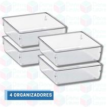 Kit 4 Unidades Organizador Pequeno Acessórios Gavetas Peças