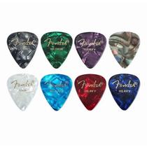 Kit 4 Unidades Palhetas Fender Violão Ou Guitarra 0.46 0.58 0.71 0.96 Mm