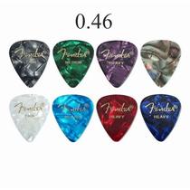 Kit 4 Unidades Palhetas Fender Violão Ou Guitarra 0.46