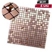 Kit 4 unidades Pastilhas Decorativa de Vidro Autocolante Lavável Banheiro Cozinha Kit 4 unidades Pastilhas Decorativa de Vidro Autocolante Lavável Banheiro Cozinha
