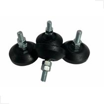 Kit 4 Unidades Pé Nivelador Apoio Amortecedor Sapata De Borracha 5cm Parafuso 5/16 Polegada