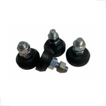Kit 4 Unidades Pé Nivelador Sapata Borracha 3cm Parafuso 5/16 Polegada