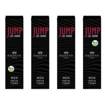 Kit 4 Unidades Perfumes Jump Life 15 Ml Amakha Paris Eau Parfum 33% Concentração Homem Envolvente / Interessante