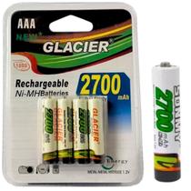 Kit 4 Unidades Pilha Bateria Recarregável AAA 2700mah