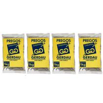 Kit 4 Unidades - Prego Com Cabeça 17x21 Gerdau 1kg Kit 4 Unidades - Prego Com Cabeça 17x21 Gerdau 1kg