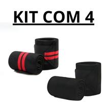 Kit 4 UNIDADES Protetor de Pulso Munhequeira Ajustavel Exercício Funcional e Academia