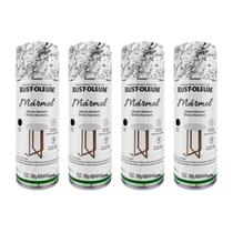 Kit 4 unidades - rust-oleum spray efeito marmore (linhas pretas)