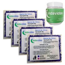 KIT 4 UNIDADES - Silica Azul Refil para Desumidificador de Aparelho Auditivo (INDAVIDAS) - Sachê 50 g